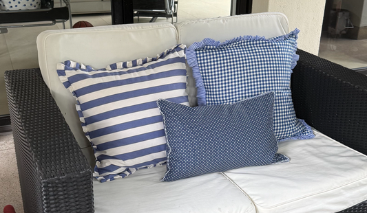 A terrace makeover: The power of handmade cushions