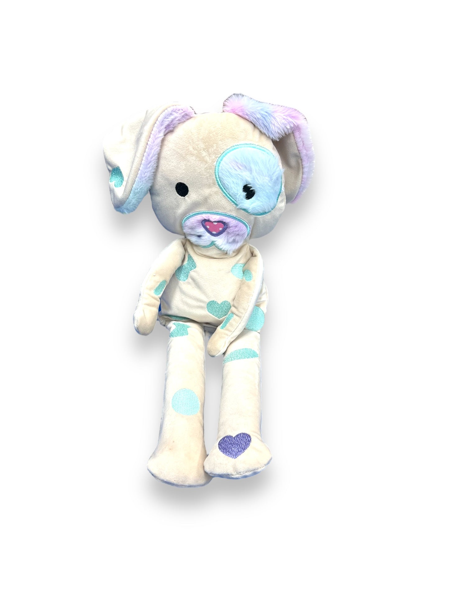 Embroidered puppy dog rainbow color