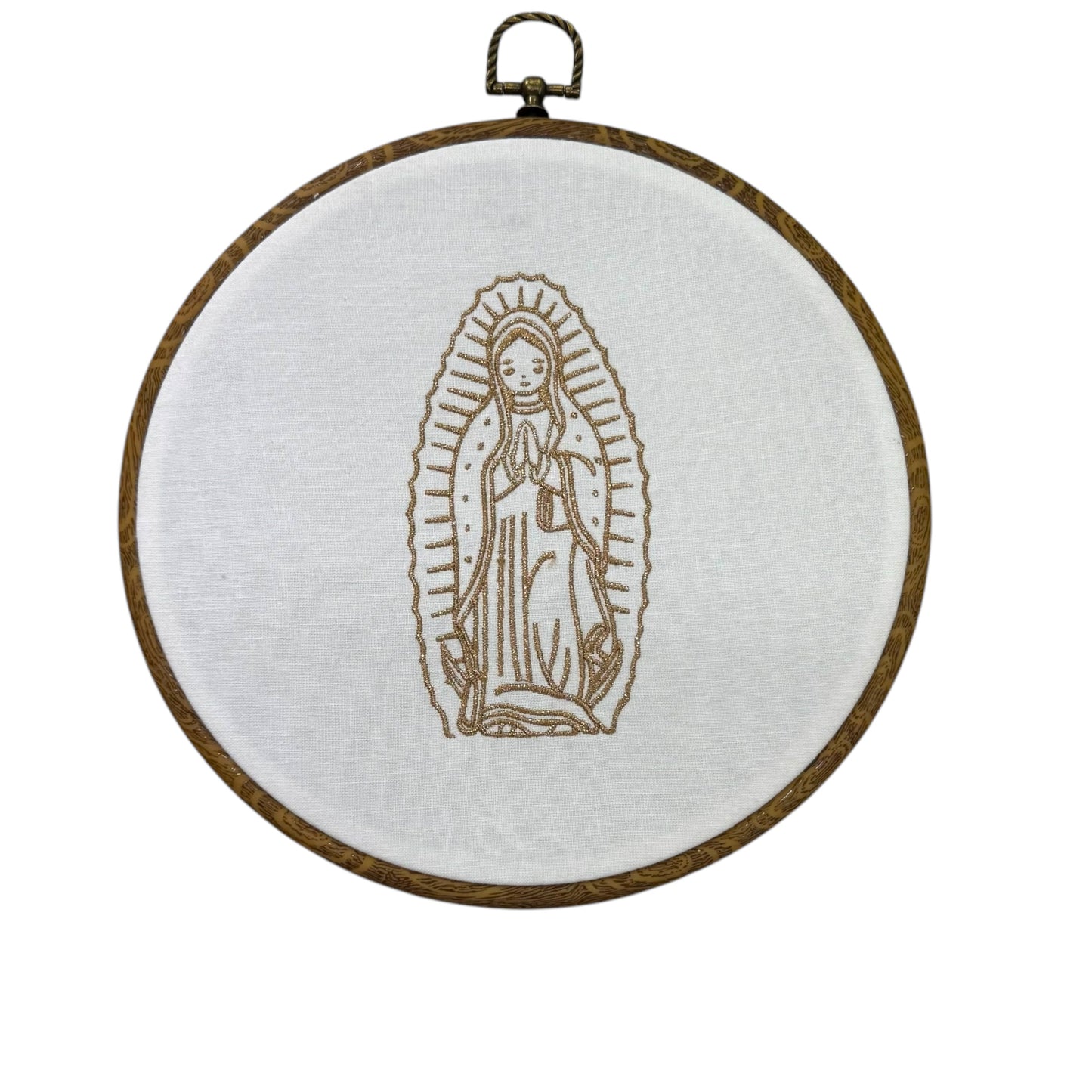 Embroidered holy mother deco wall art