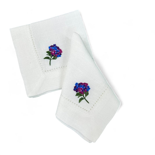 Set Cocktail Hydrangea Napkin