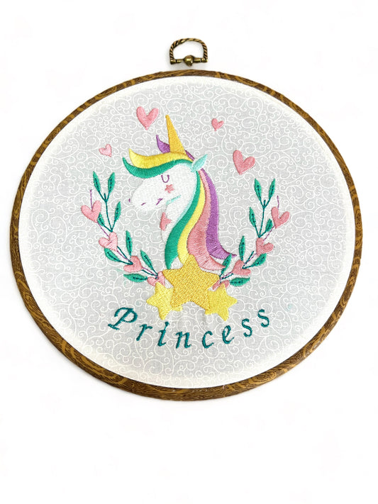 Embroidered Wall Art unicorn stars