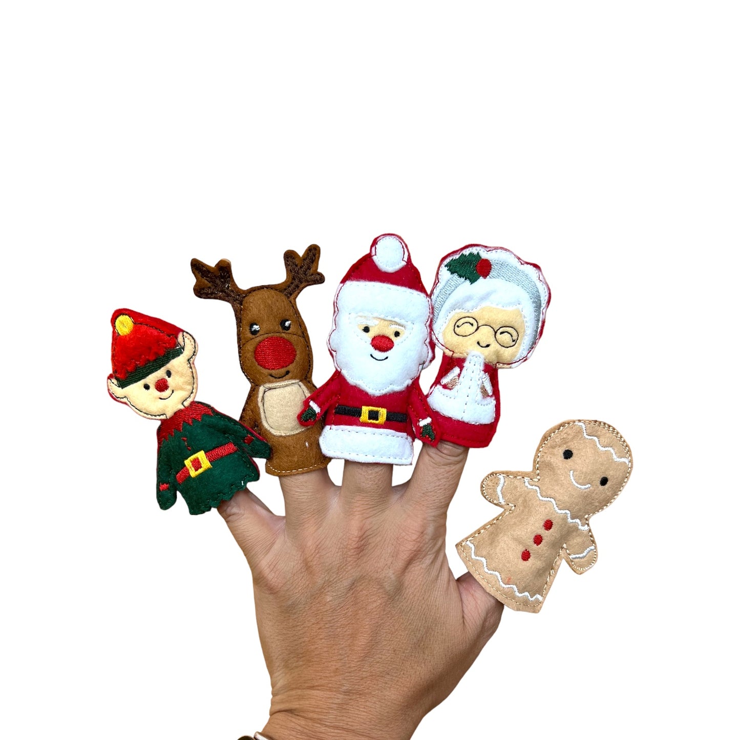 Embroidered Christmas Puppets