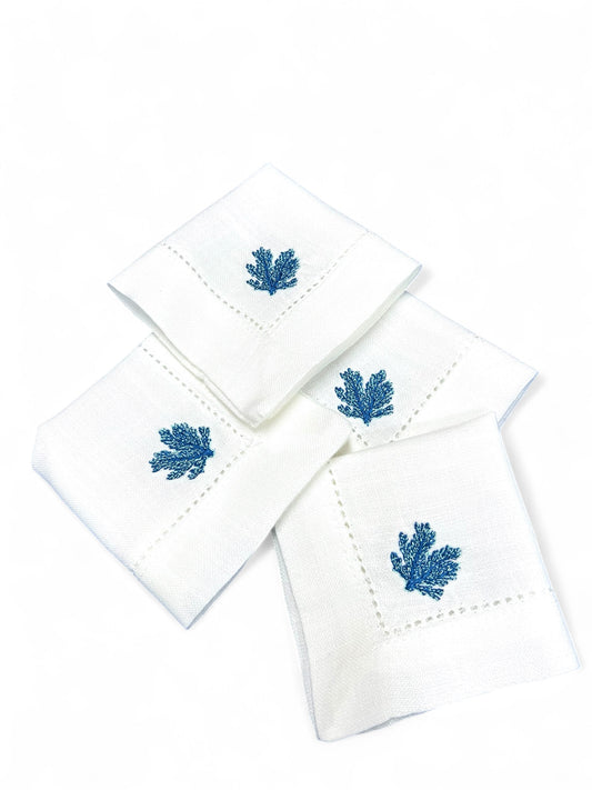 Set Cocktail Napkins Coral
