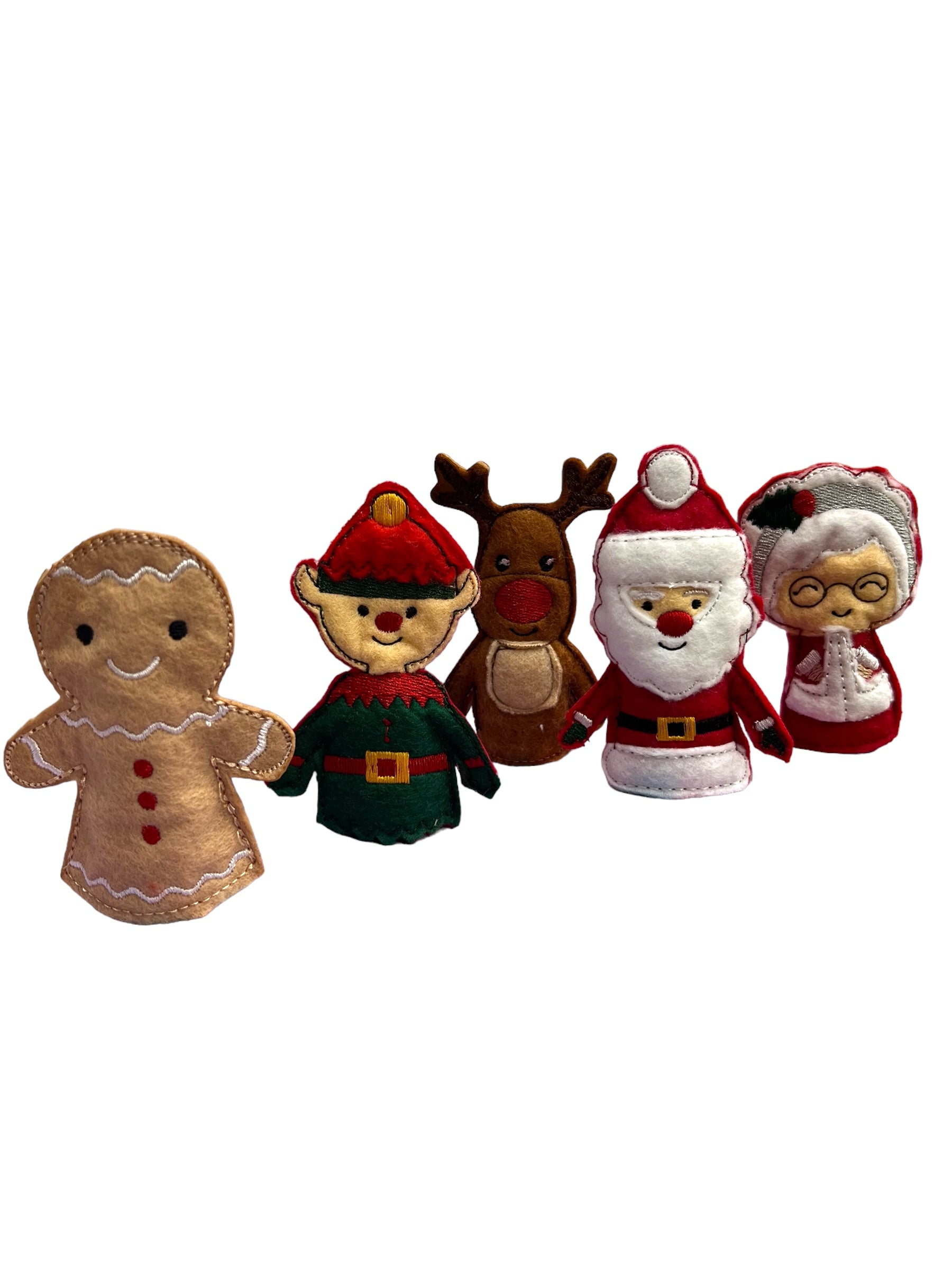 Embroidery Xmas Finger puppets