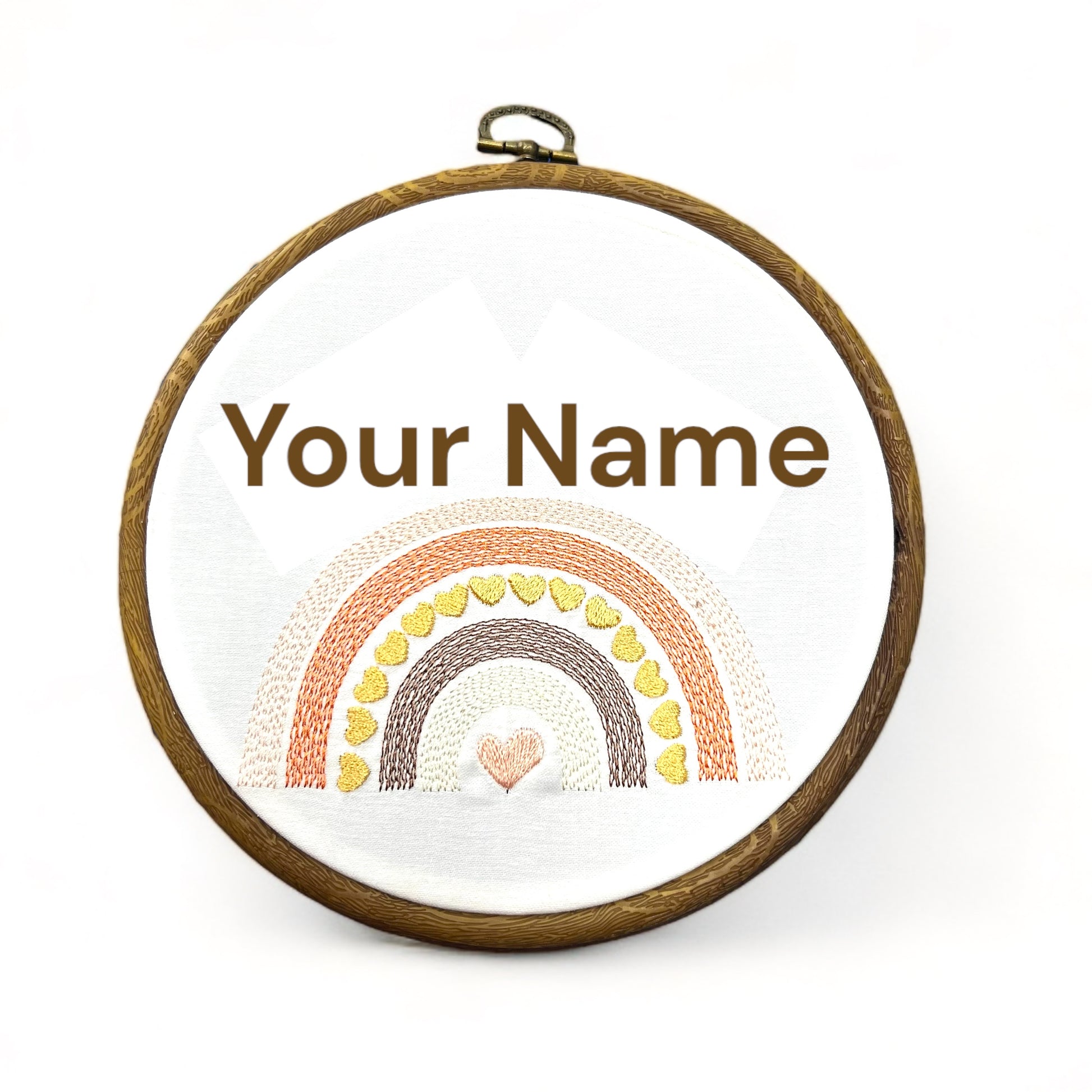 Embroidered Rainbow Wall Art personalized