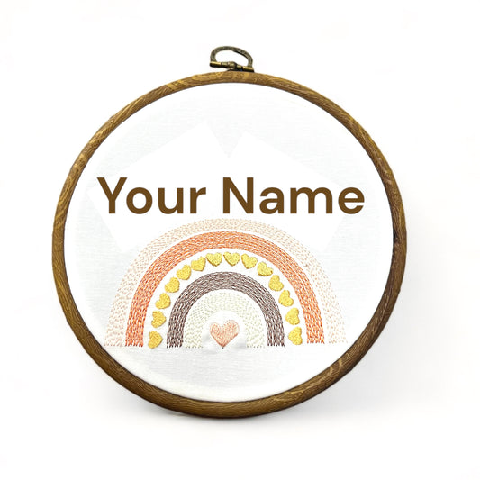 Embroidered Rainbow Wall Art personalized