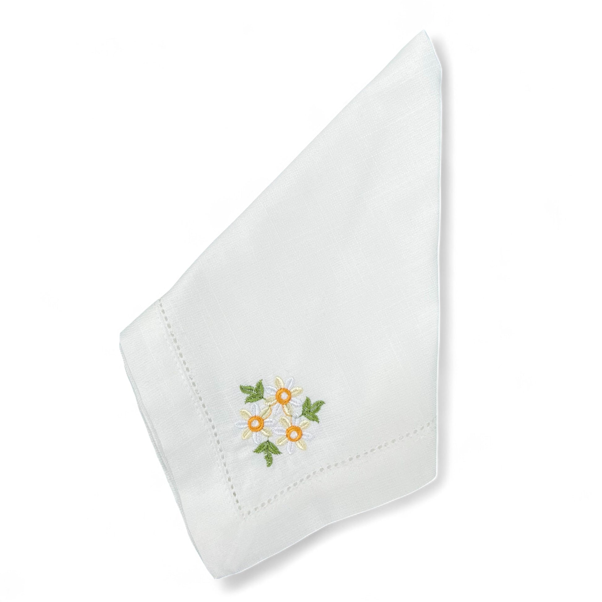 Daisies Embroidered Napkin