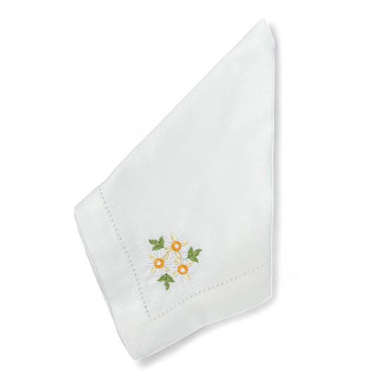 Daisies Embroidered Napkin