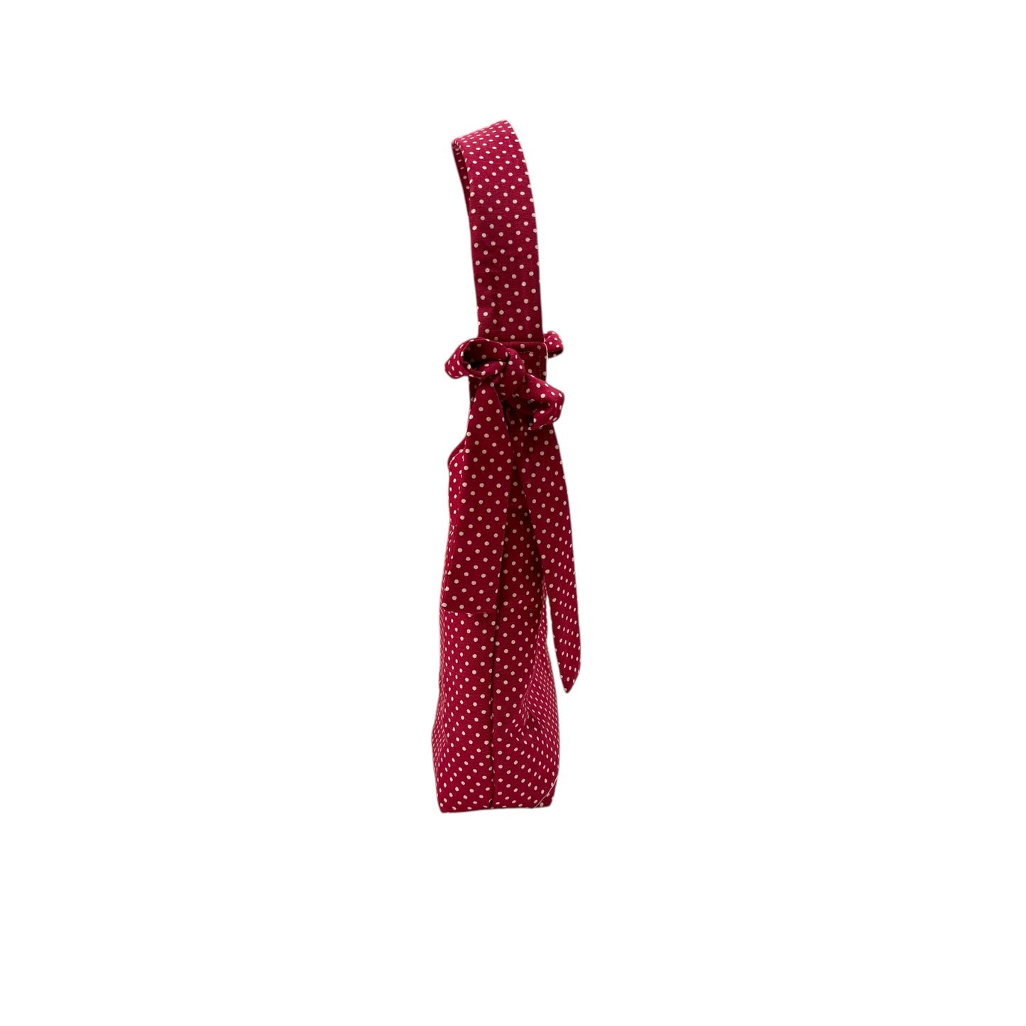 Slouchy Bow Bag Red Polka Dots