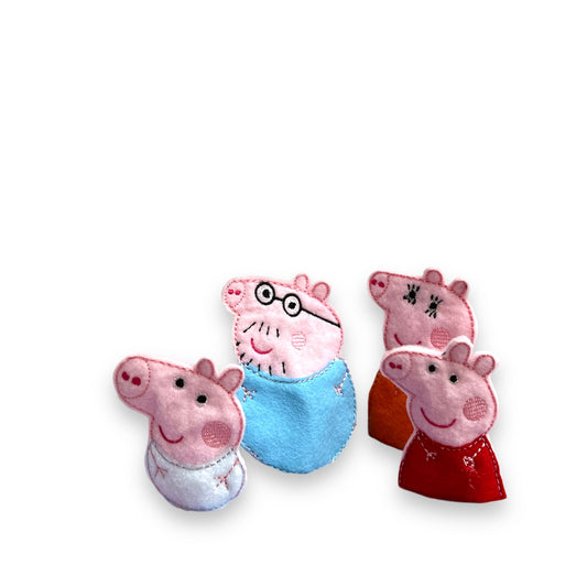 Embroidered Finger Puppets Peppa Pig