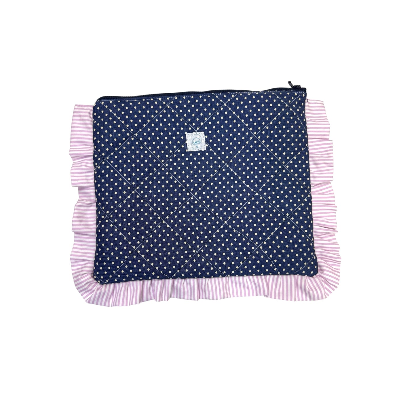 Blue Polka Dots & Pink Ruffles Stripes Tablet Case