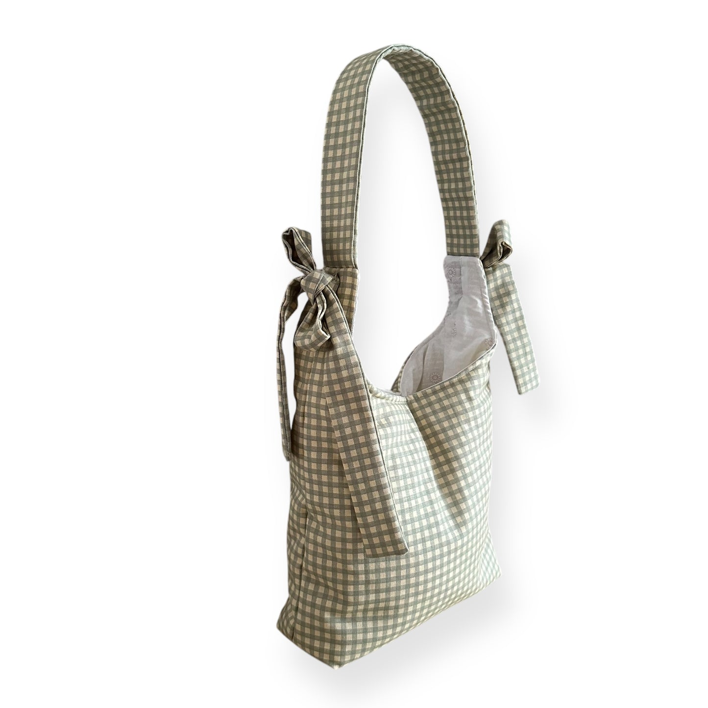 Slouchy Bow Bag Gingham