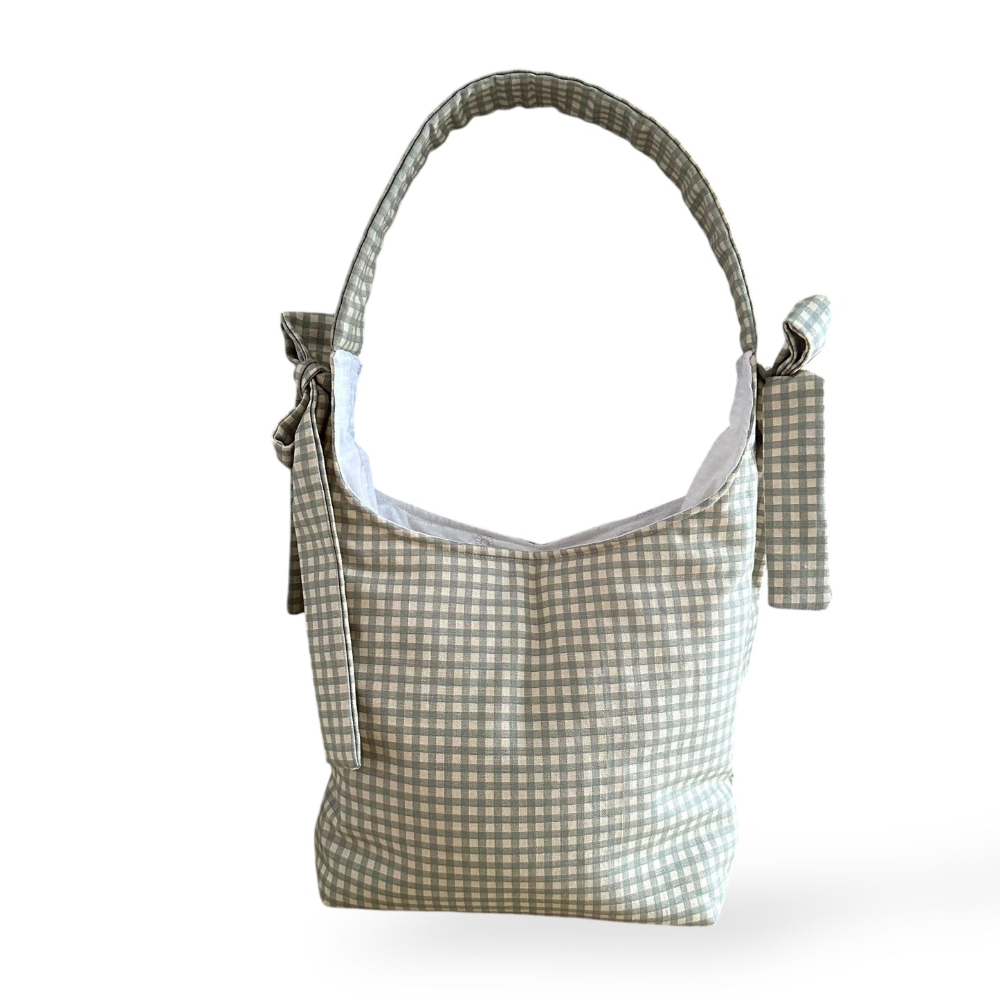 Slouchy Bow Bag Gingham