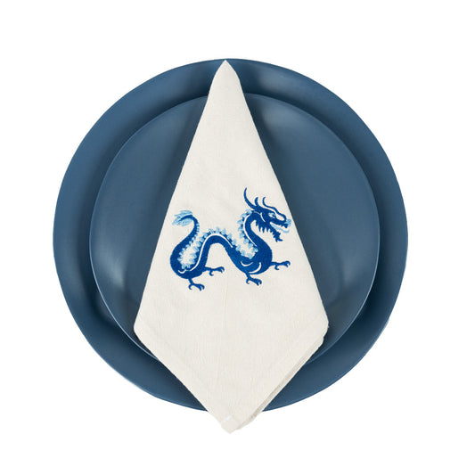 Year of the Dragon Napkin Embroidery - Presentation