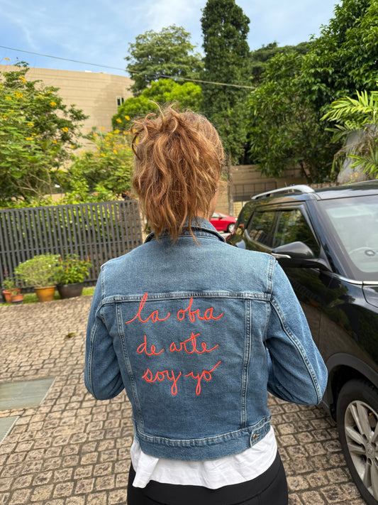 A Customized Denim Jacket: Handmade Embroidery Art with Personality