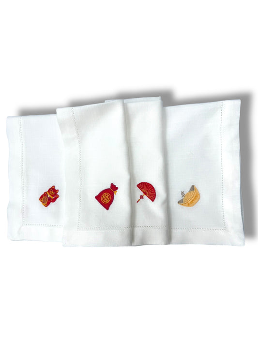 Embroidery Napkin Chinese New Year