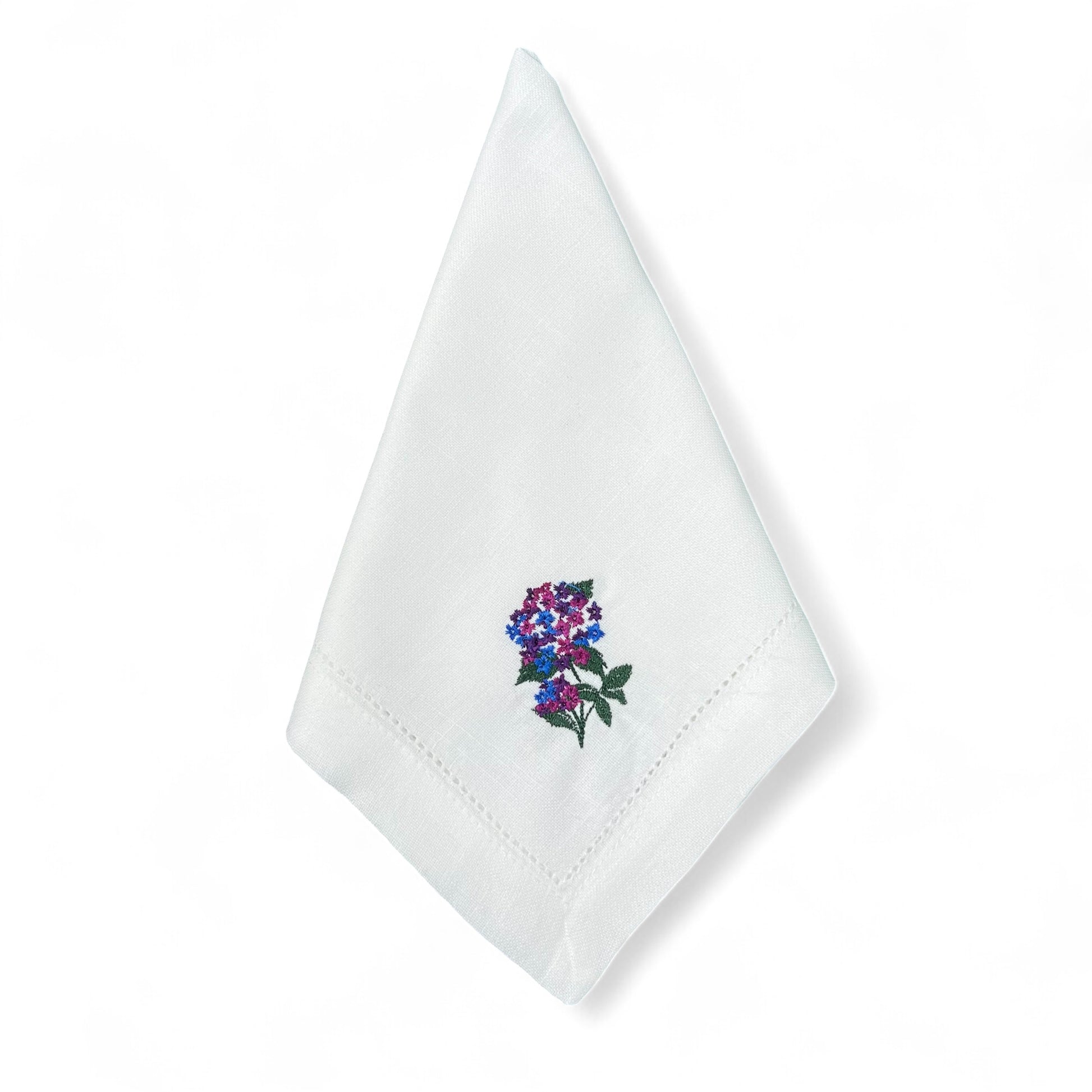 Embroidered Gardenia napkin