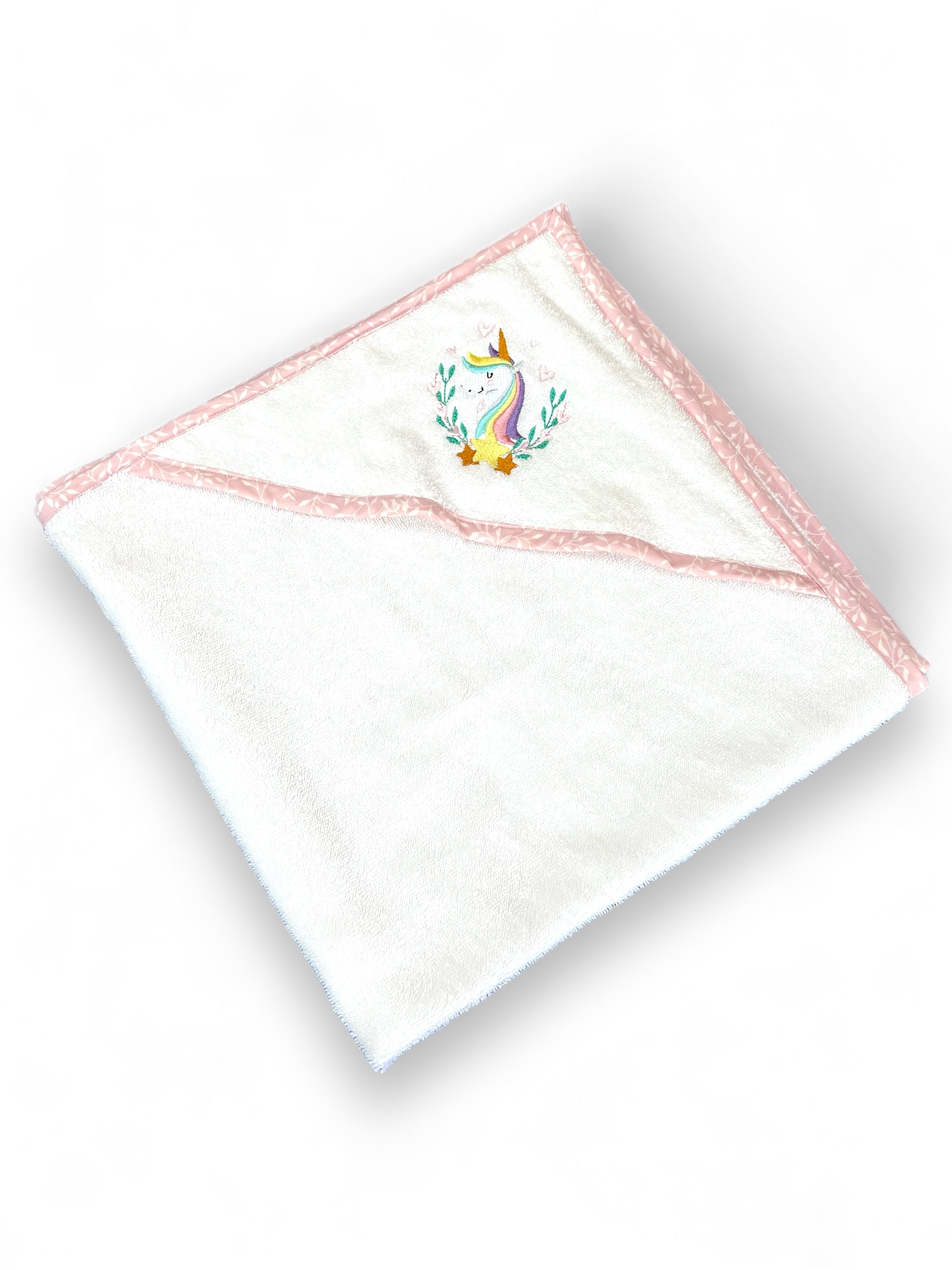 Embroidery hooded Baby towel Unicorn 