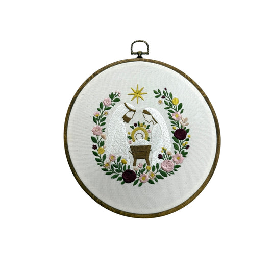 Holy Nativity Floral Wall Deco