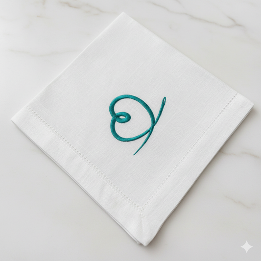 YOUR DESIGN   Embroidered White Napkins