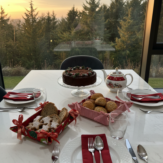 Holiday Fabric Knot Basket