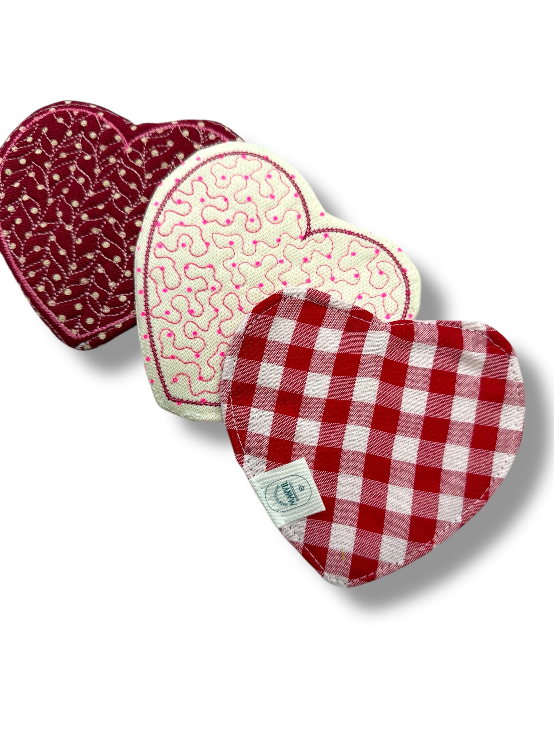 Heart Sjape Coaster Embroidered 