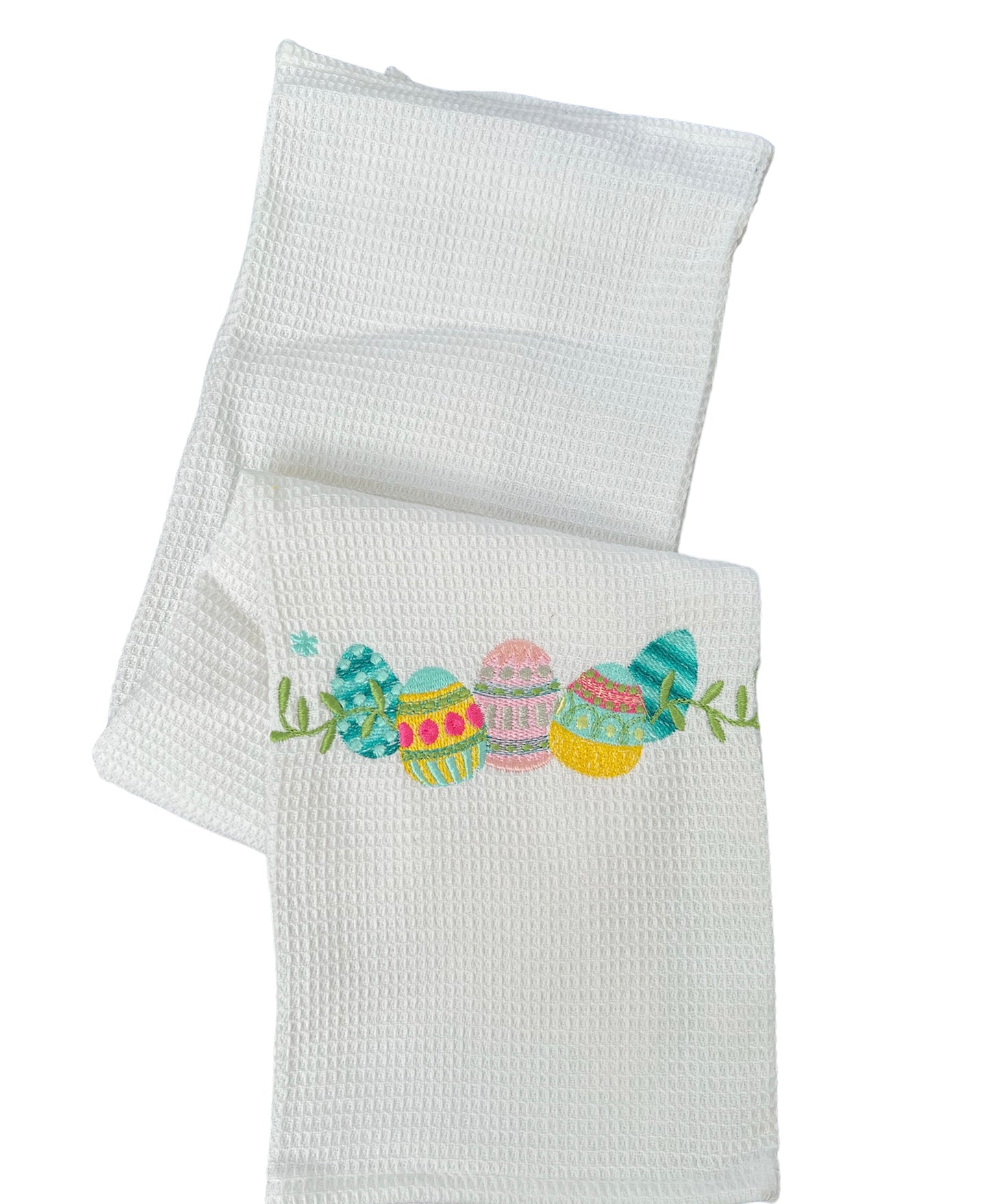 Embroidered Easter Tea Towel 