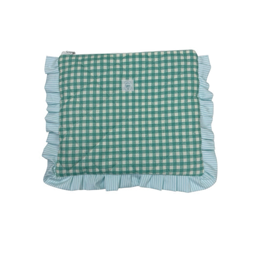 Green Gingham & Ruffles Stripes Tablet Case