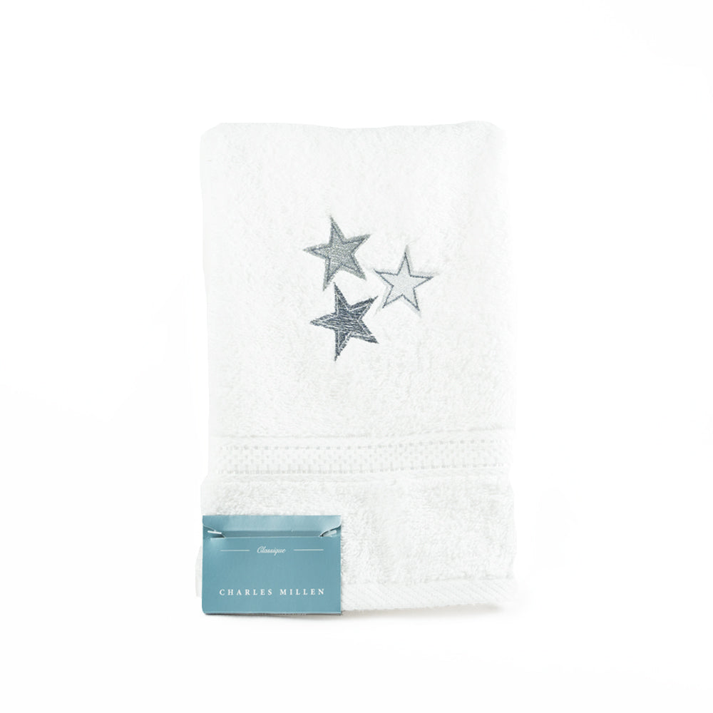 Sparkling Stars Hand Towel Embroidery