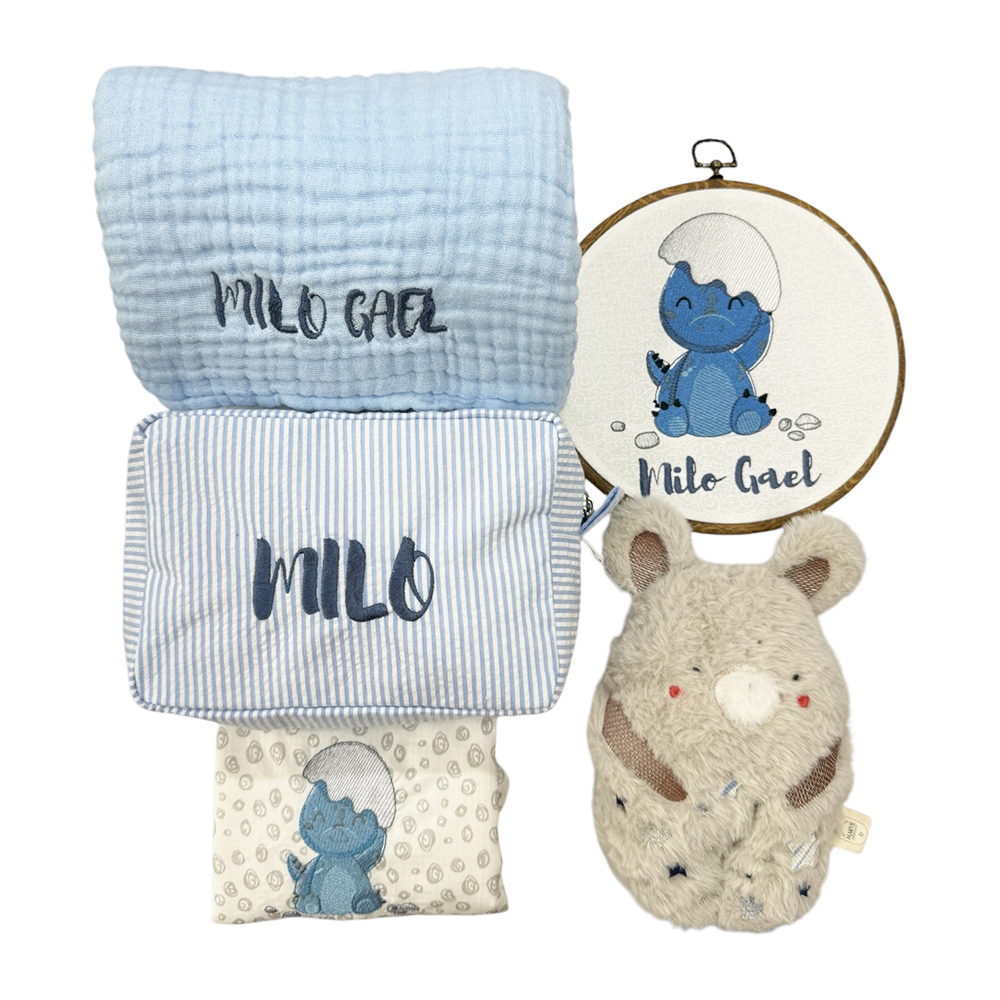 Dino and Furry Bear Hamper Set (5-Piece)